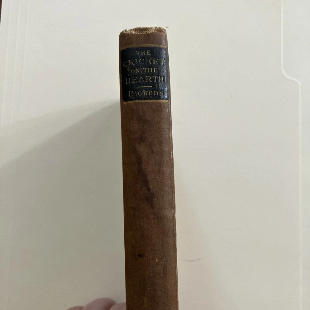 RARE 1887 Charles Dickens Cricket on Hearth Antique Hardcover Book Illustrated